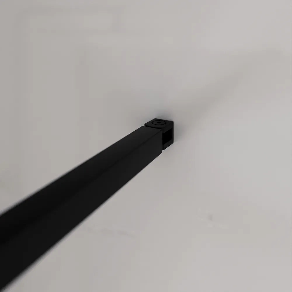 Doccia walk-in 100cm + anta 40cm vetro 8mm trasparente profili neri | Keros