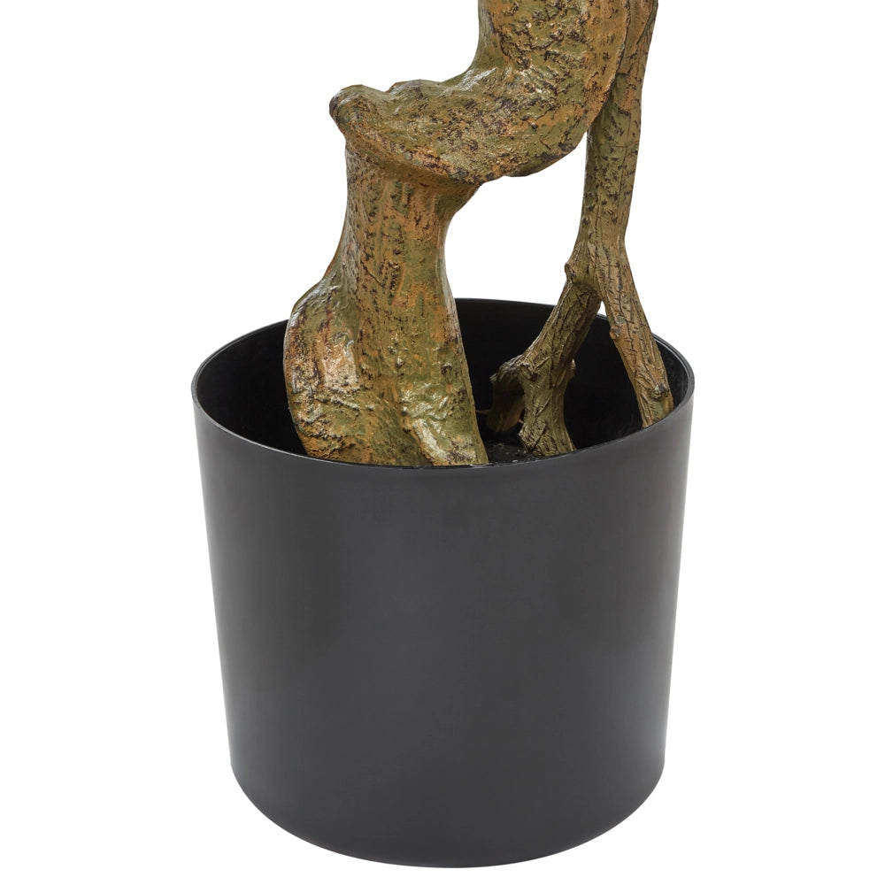 Pianta artificiale in vaso in plastica Ruscus 166 cm accessorio decorativo boho