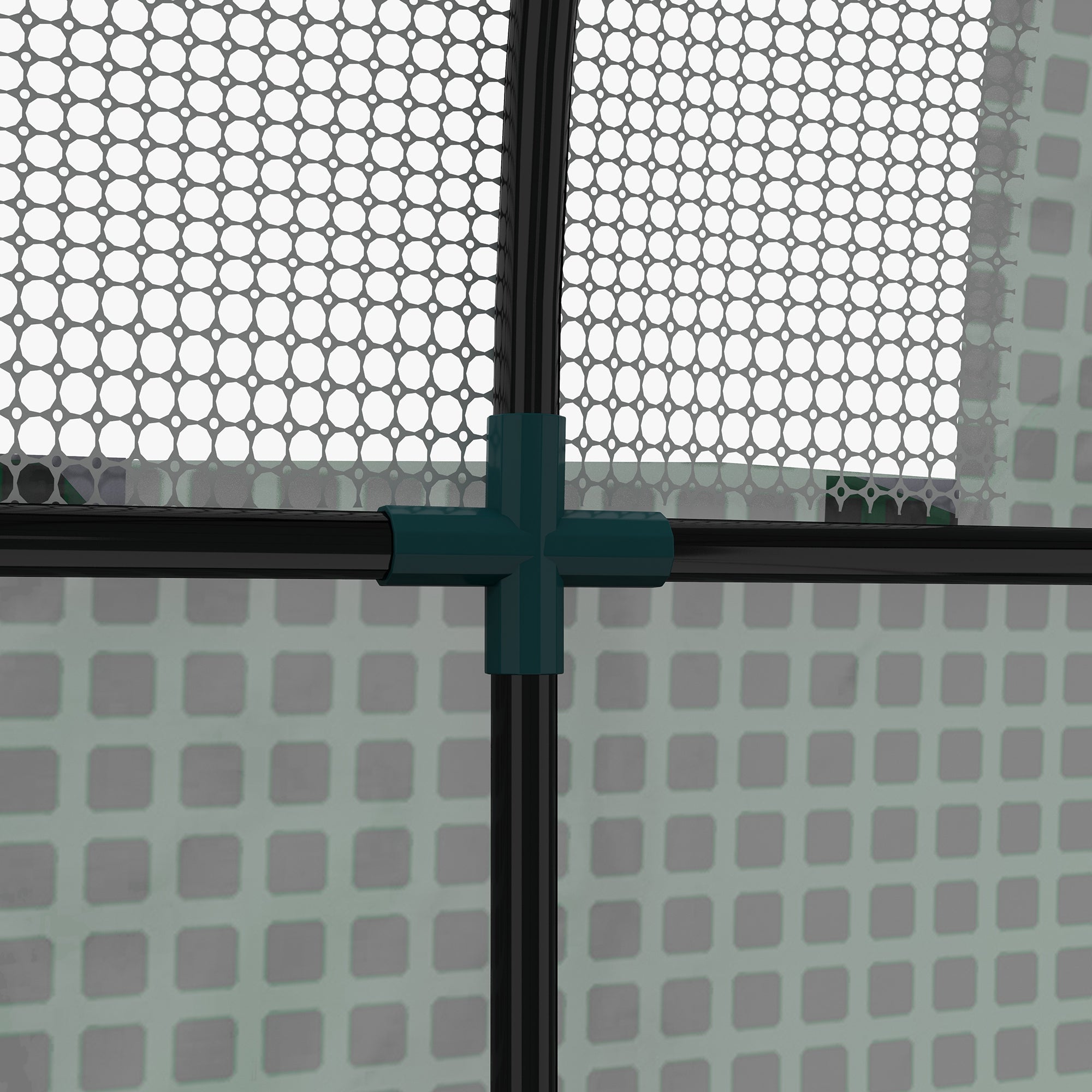 Serra a Tunnel per Orto con Porte Avvolgibili e Finestre 1,8x1,8x2m in Acciaio e PE Anti UV  Verde