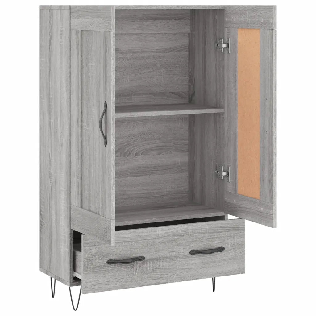 Credenza | Madia | Buffet da pranzo | Armadio da pranzo Grigio Sonoma 69,5x31x115 cm in Legno Multistrato
