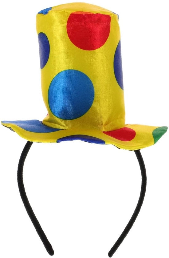 Accessori per clown - Cappello jumbo a strisce - Fascia per la testa - Accessori per costume - Requisiti divertenti - Ideali per il Carnevale - Accessori per clown