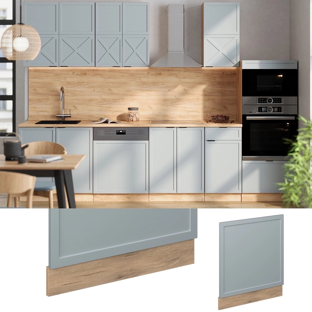 Pannello frontale Fame-Line Blu-grigio chiaro/Rovere dorato 60 cm, PL Antracite Vicco