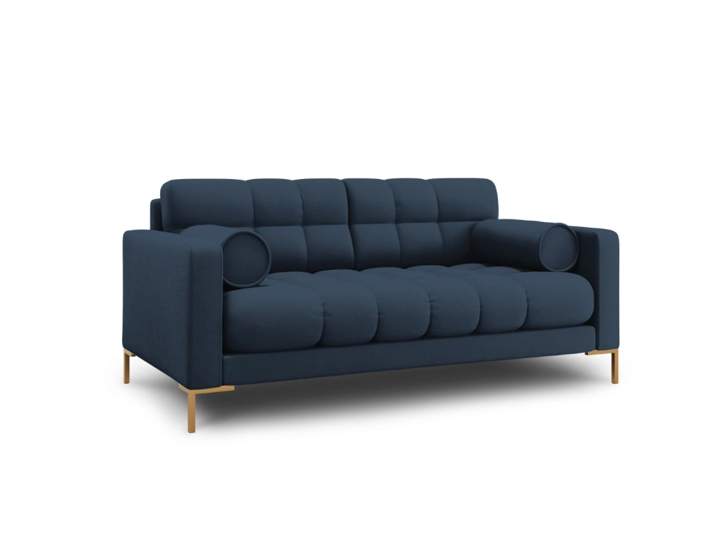 Cosmopolitan Design - Divano "Bali" 2 posti in tessuto strutturato blu 