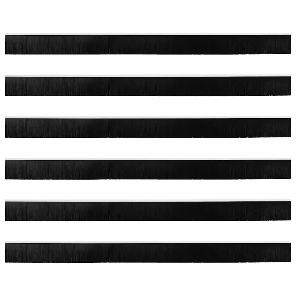 Spazzole per porte a vite 6 pcs Bianco 100 cm Lega di alluminio 42019551