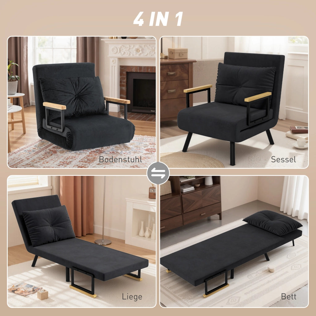 Poltrona relax ¨C zephmum ¨C tessuto velluto nero