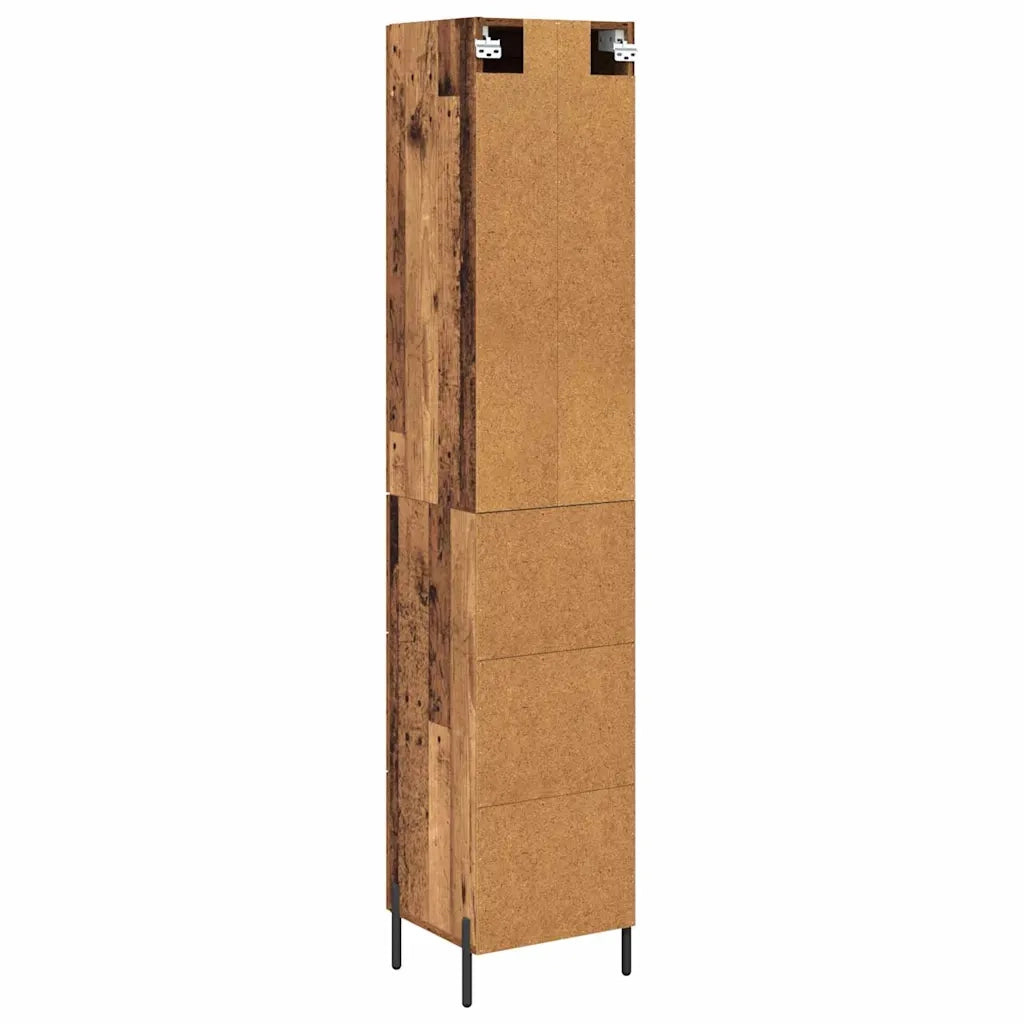 Credenza | Madia | Buffet da pranzo | Armadio da pranzo Legno vecchio 34,5 x 34 x 180 cm Legno multistrato