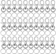 Hanger per chiave girevole, 100 pezzi, hardware per chiave, chiusura girevole metallica, clip per lanyard, chiusura per hardware per chiave e lanyard.