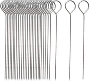 Spiedini per barbecue in acciaio inossidabile - 50 pezzi - Duraturo - Resistente alla corrosione - Supporto per kebab - Facile da utilizzare - Spiedini per griglia