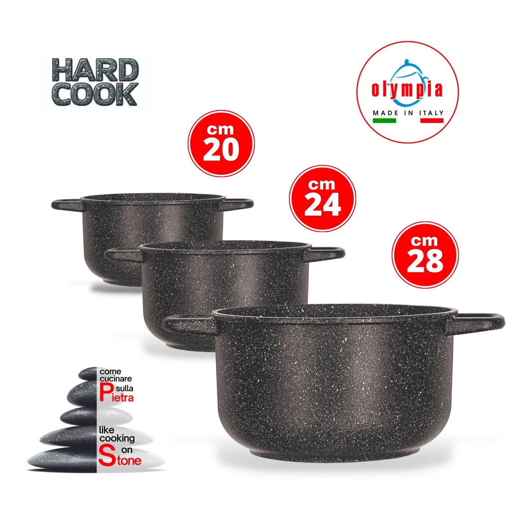 Casseruola Antiaderente 2 Manici Ø28 cm Olympia Hard Cook