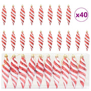 Palla a spirale di Natale 40 pz Rosso Plastica CFW1211120