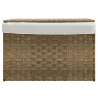 Cesto Portabiancheria con Coperchio 55,5x35x34 cm Polyrattan 372049