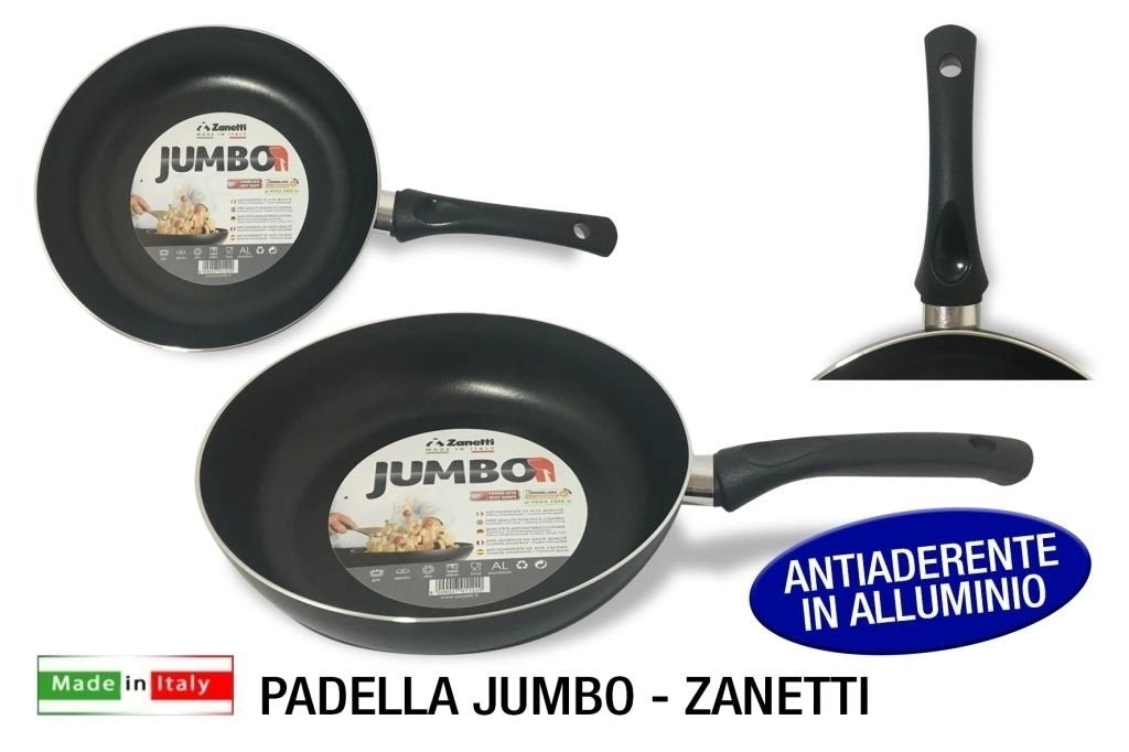 Padella Antiaderente in alluminio nero jumbo 20 cm zanetti