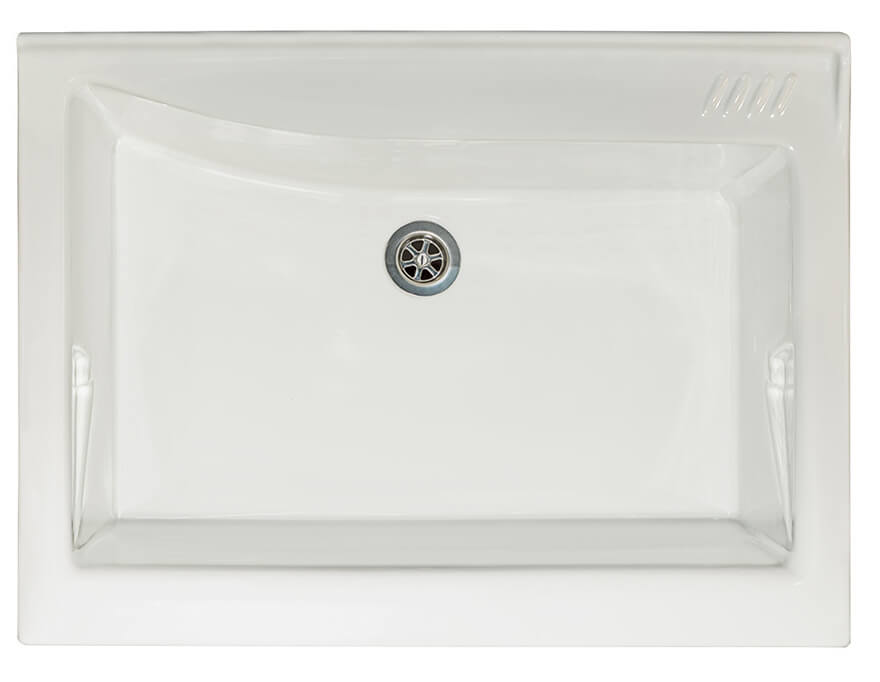 Mobile Lavatoio 83x60x87 cm 2 Ante Asse in Legno Montegrappa Acqua Edilla Bianco