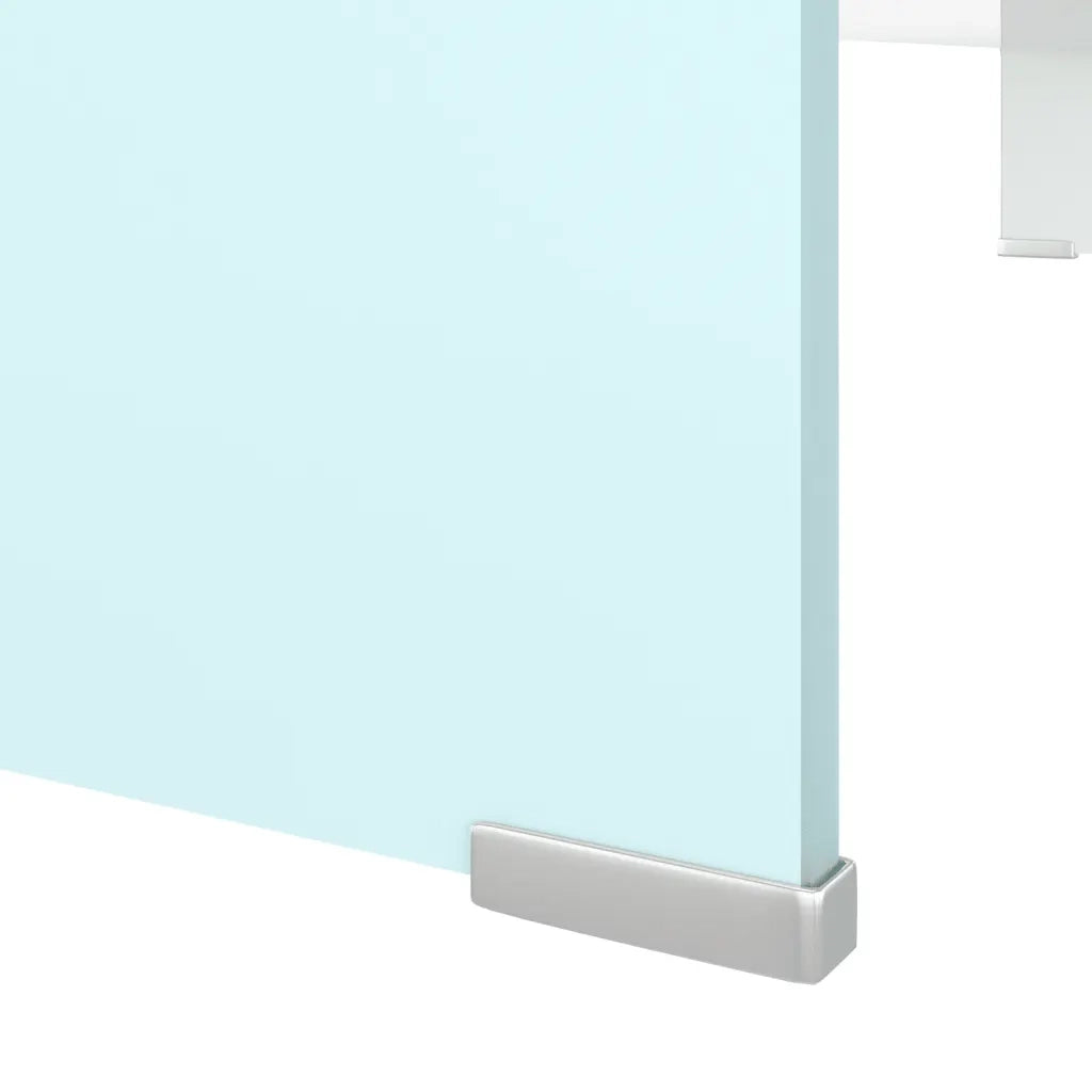 Mobile/Rialzo Porta TV in Vetro Bianco 100x30x13 cm cod mxl 9403