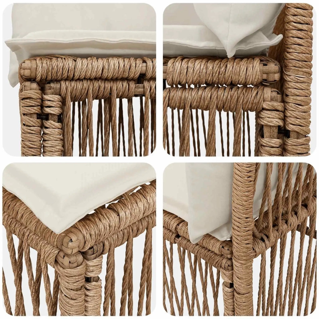 Set Divano da Giardino 7 pz 7-Numero di posti Beige polyrattan 3434283
