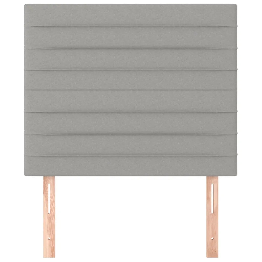 Testiera-Testata Decorativa Grigio Chiaro 100x5x118/128 cm Tessuto 856605