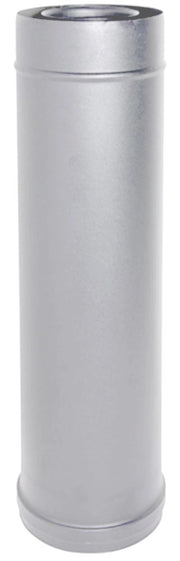 Canna fumaria tubo coassiale INOX elemento diritto D. 80/125 0,25 mt CE stufa pellet  Made in Italy