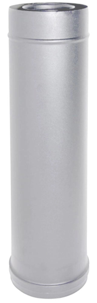 Canna fumaria tubo coassiale INOX elemento diritto D. 80/125 0,25 mt CE stufa pellet  Made in Italy