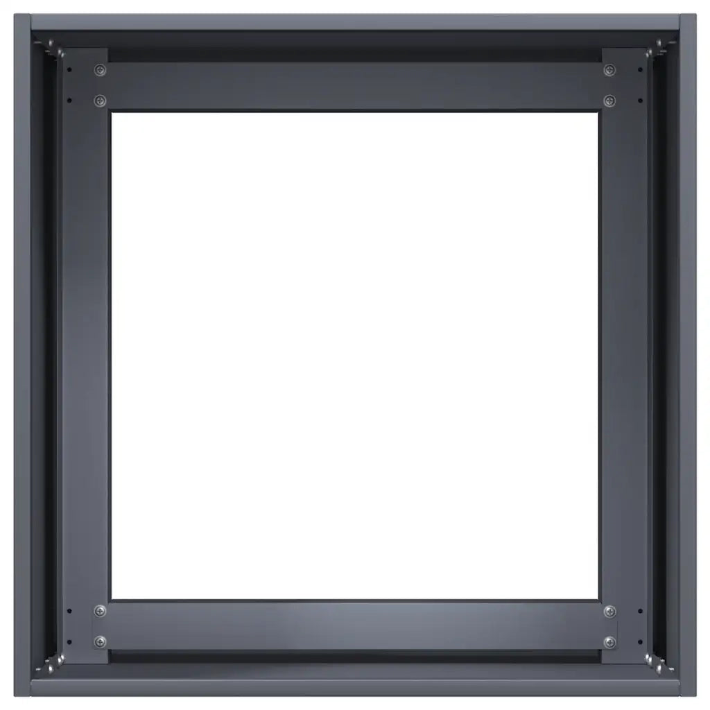 Fioriera-Vaso-Contenitore per Piante Antracite 40x40x40 cm in Acciaio Laminato a Freddo