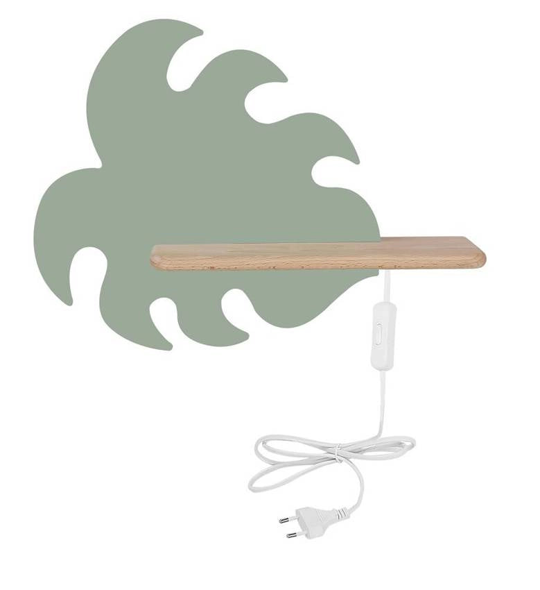 Applique Candellux Monstera LED 4W 4000K verde legno