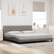 Giroletto senza Materasso Tortora 200x200 cm in Tessuto 3310626