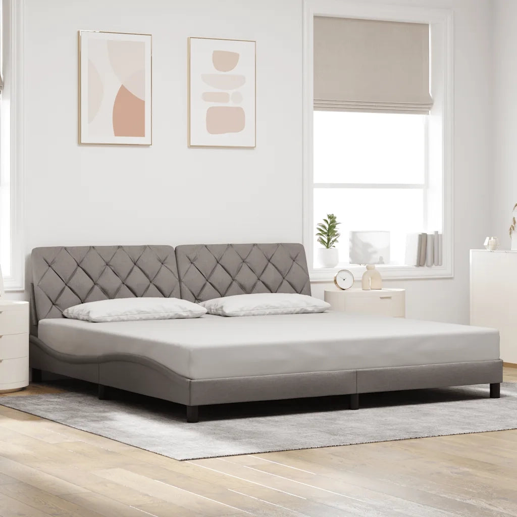 Giroletto senza Materasso Tortora 200x200 cm in Tessuto 3310626
