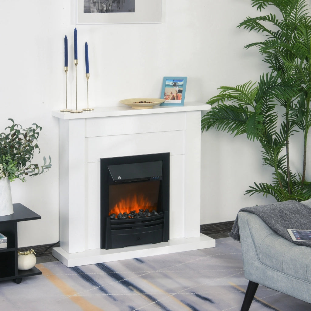 Caminetto Elettrico Decorativo ¨C Zephmum ¨C Bianco 102x30x95cm