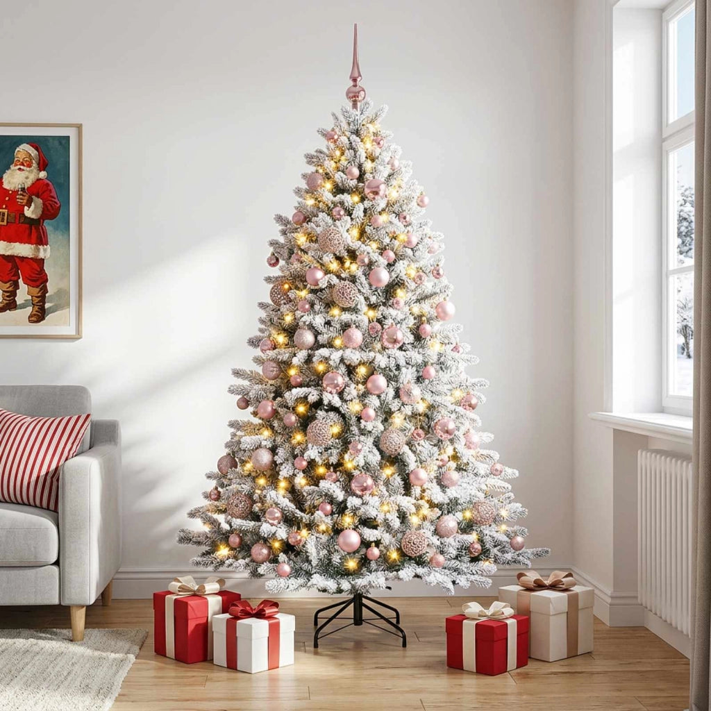Albero di Natale Artificiale con Palline 210 cm 300 LED 3466685