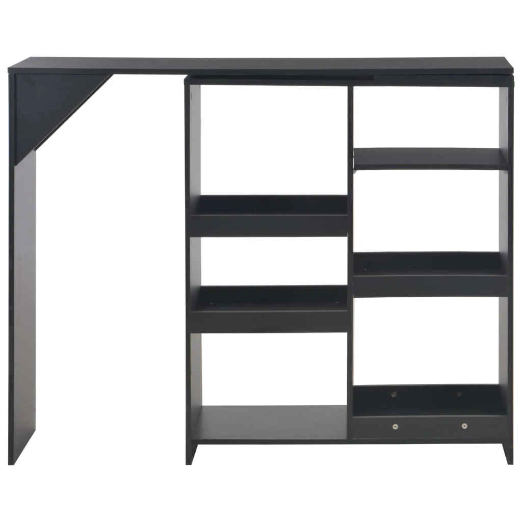 Tavolo alto da bar/bistrot con ripiano rimovibile nero 138 cm 0902049