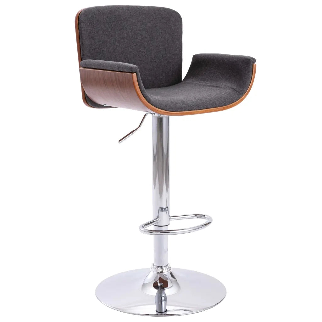 Sgabello da Bar Grigio in Tessuto cod mxl 62558