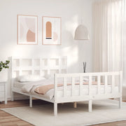 Giroletto senza Materasso-Struttura Letto Bianco 120x200 cm Legno Massello Pino 725985