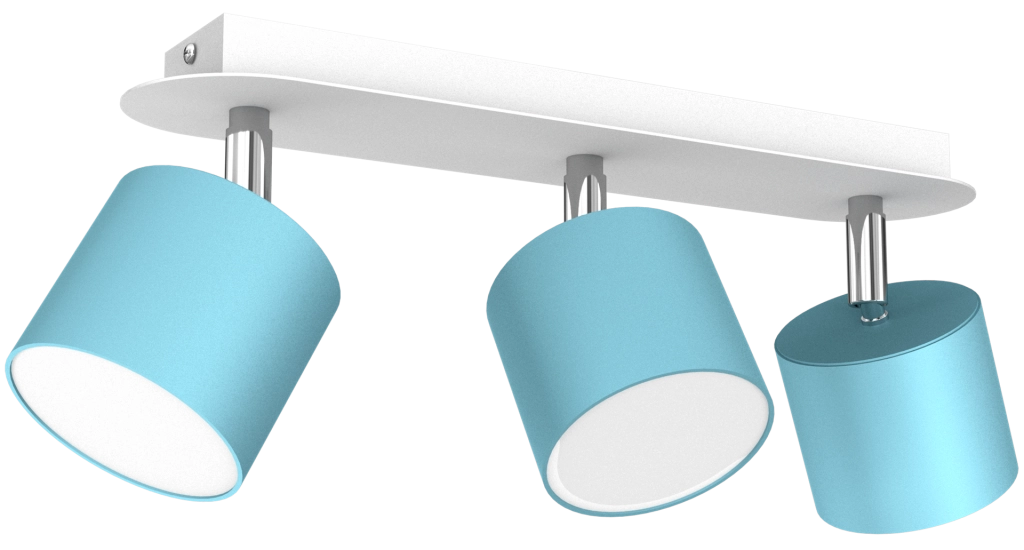 Plafoniera Dixie 3 faretti GX53 3x20W blu Milagro metallo
