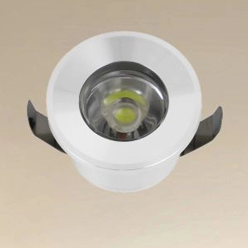 Trade Shop - Faretto 1w Led Incasso A Soffitto Ip20 Bianco Mini Spot Segnapassi Luce Naturale 00212 -