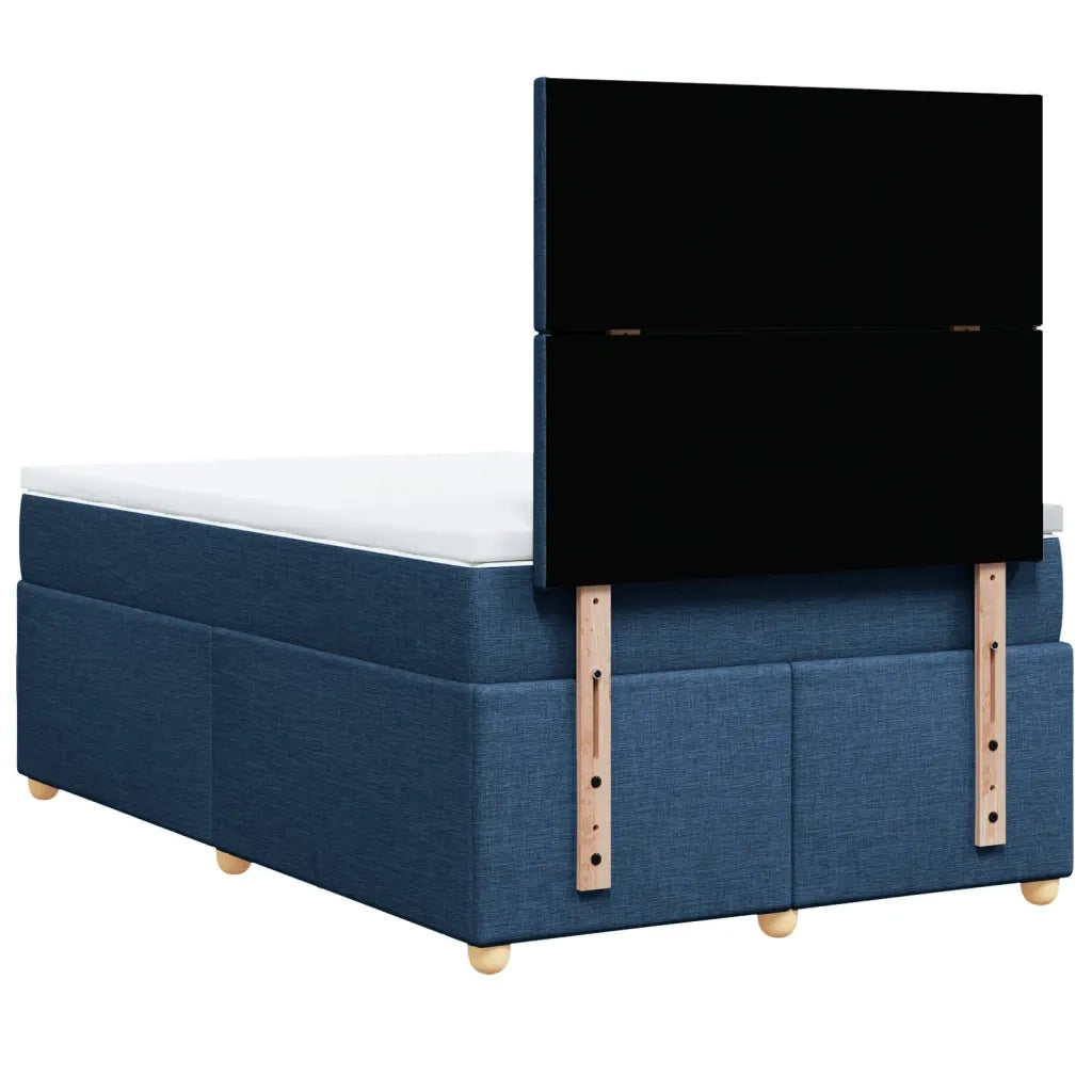 Giroletto a Molle con Materasso Blu 120x200 cm in Tessuto