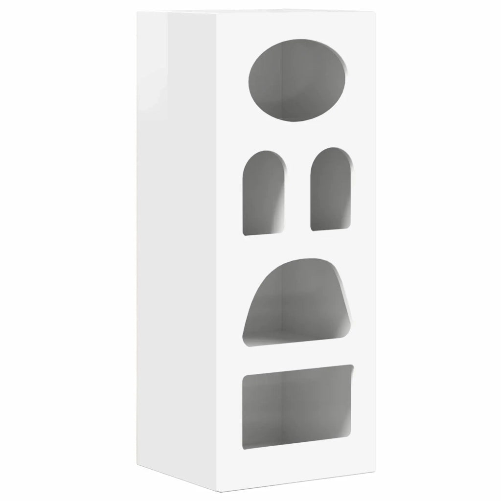 Credenza-Buffet-Armadio da cucina Bianco Lucido 40 x 35 x 100,5 cm Legno multistrato