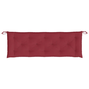 Cuscino per Panca da Giardino Rosso Vino 150x50x7 cm in Tessuto cod mxl 49833