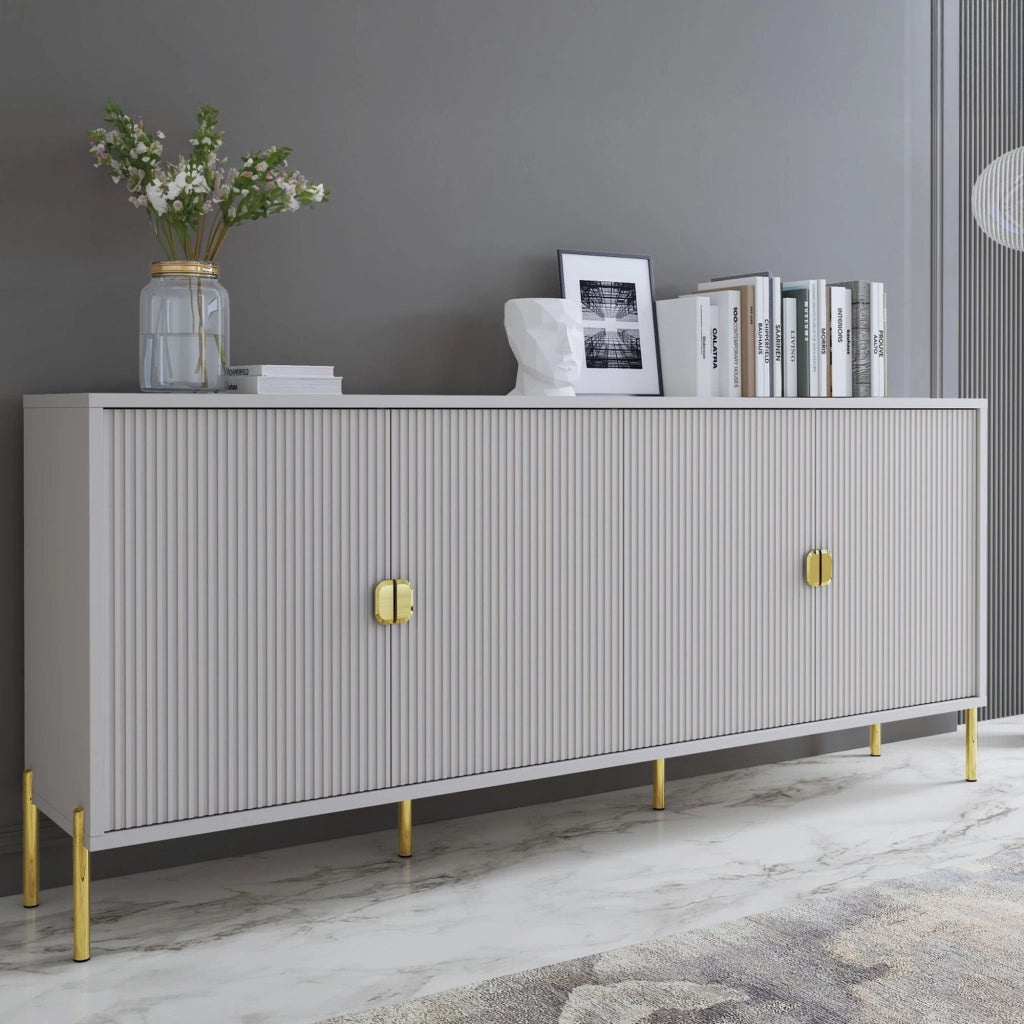 Madia Arpina, Credenza Cassetti, 203x49x83h cm Beige