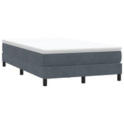Giroletto Molle senza Materasso Grigio Scuro 120x210 cm Velluto