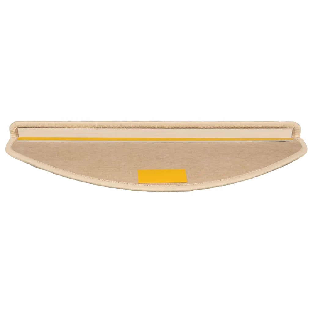 Tappetini per scale 15 pz 65x21x4 cm Beige chiaro Semicircolari Grandi 326903
