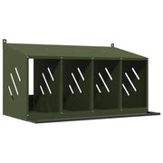 Nido per Polli con 4 Scomparti in Metallo Verde Oliva CFW2435491