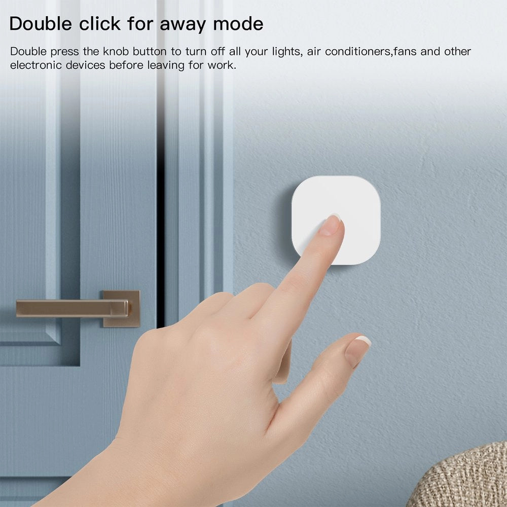 Telecomando Interruttore Magnetico Slim Quadrata , Protocollo ZigBee 3.0, TUYA, Smart Life 3V Con Pile CR2032, Bianco