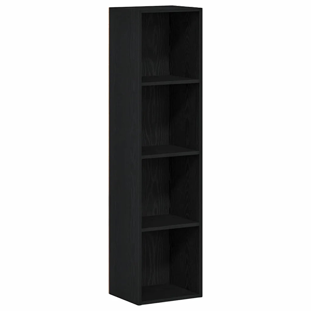 vidaXL Libreria Rovere Nero 36x30x143 cm in Legno Multistrato