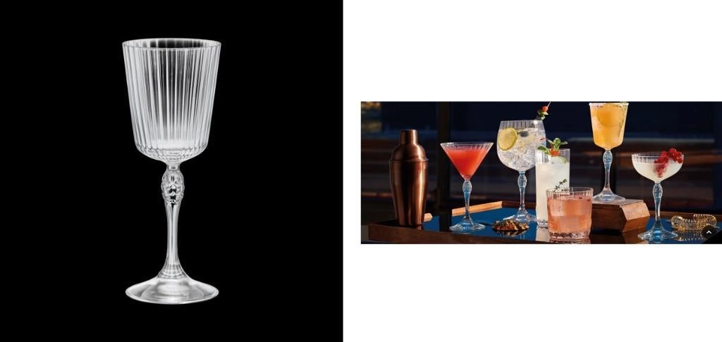 Set 4 Calici america 20s cocktail glass vintage Bormioli Rocco