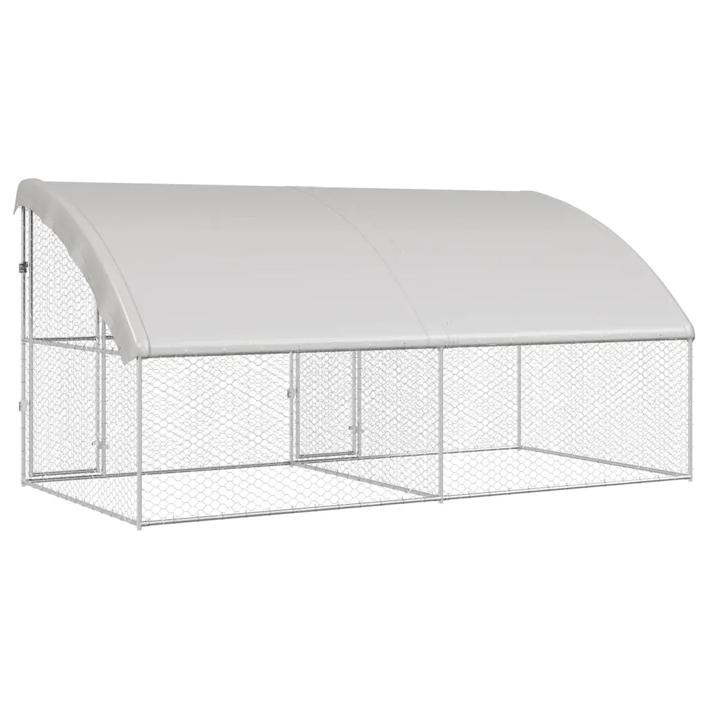 Cuccia per cani 2 pcs Argento 4 x 2 x 2 m Acciaio zincato 3368325