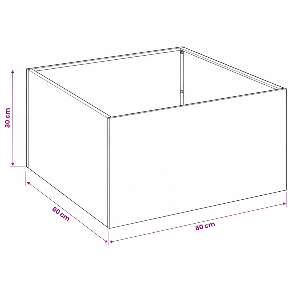 Vaso da giardino 2 pz Verde Oliva 60 x 60 x 30 cm 8005057