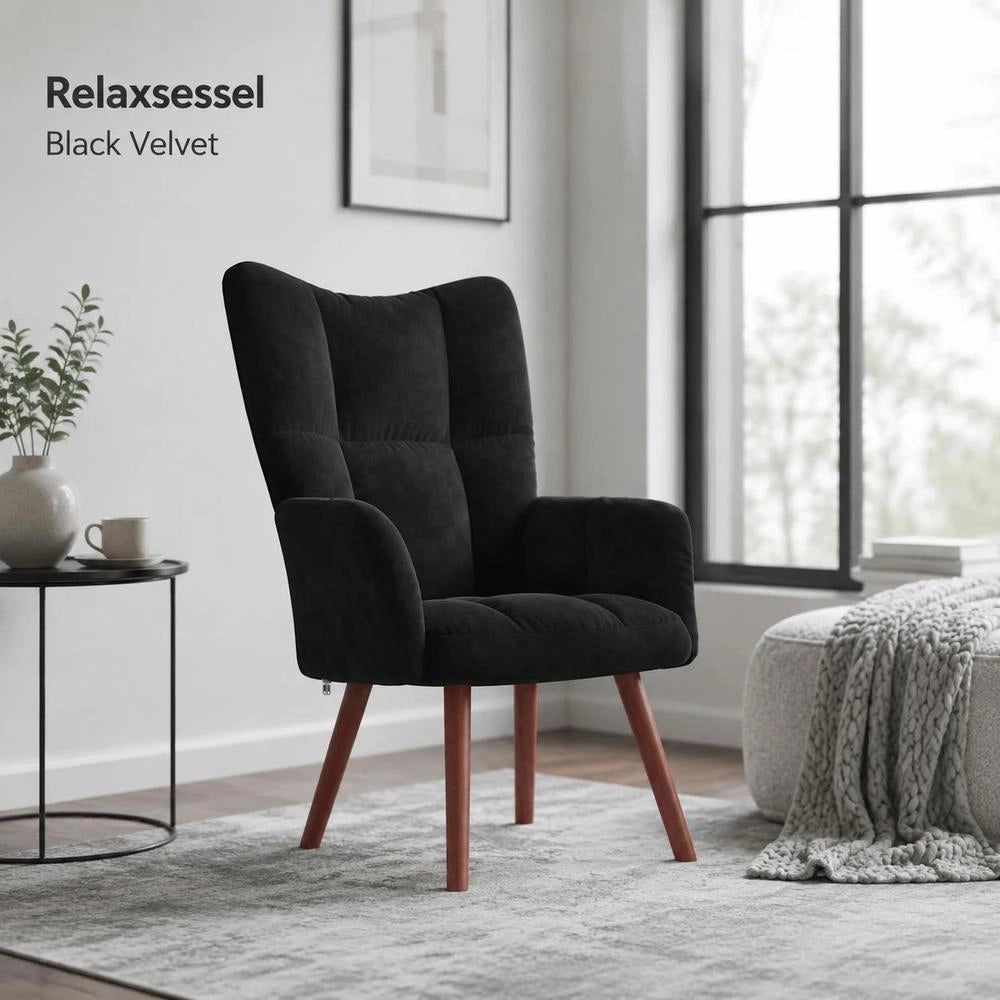 Black Velvet Recliner