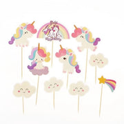 Decorazione per Torta Set di Una Iena Caramella - 10 Pezzi - Compleanno - Anniversario - Confezione in Cartone/Bambù