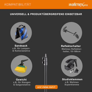 AIR 200 Stativo per luci regolabile in altezza fino a 200 cm, max 4,5 kg, Cavalletto fotografico in alluminio per foto e video, con borsa