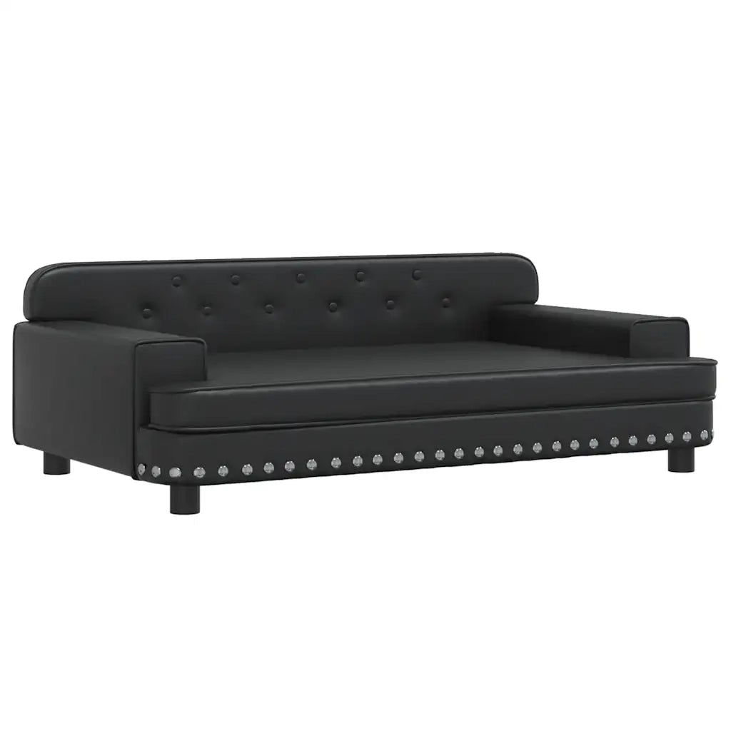 Lettino per Cani Nero 90x53x30 cm in Similpelle 171876