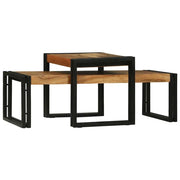 Tavolino da salotto 2 pcs Marrone Legno di Acacia Massello 4104722